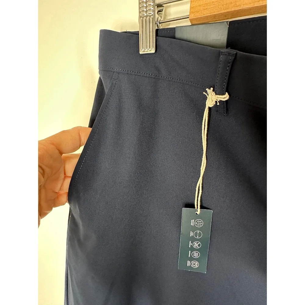 J.Crew Tech Pant Slim Fit Navy Blue Flex Performance Pants Trousers Size 33x32‎